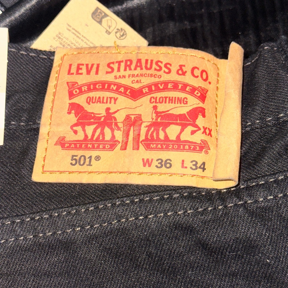 Levi 501 straight leg black